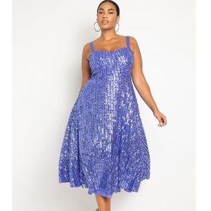Eloquii bustier flare sequin dress. Size 22